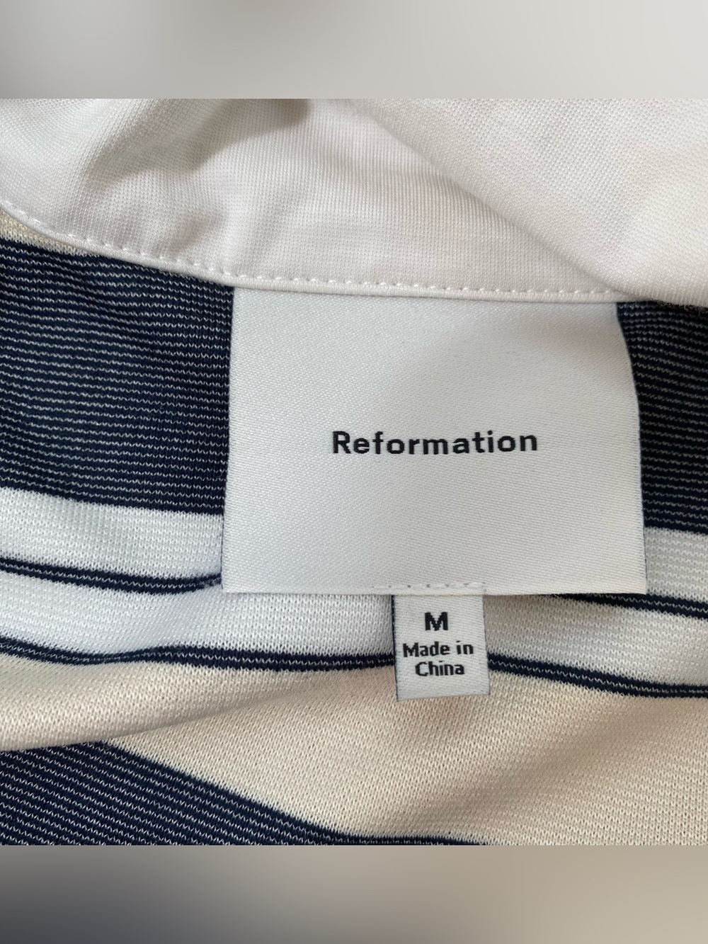 Reformation Anna Striped Rugby Shirt Medium - Picture 4 of 15